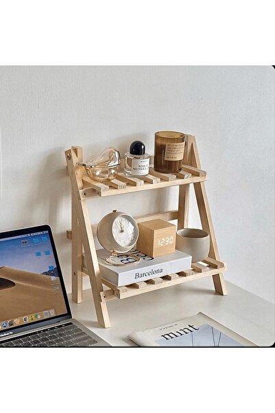 Emek Ahşap & Aksesuar Dekoratif Katlanabilir İki Katlı baharatlık,Saksılık,Ba...