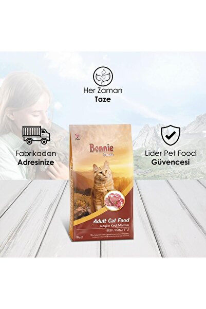Bonnie Dana Etli Yetişkin Kedi Maması 10 Kg X 2 Adet