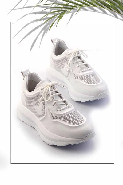 Bambi White Leather Women's Sneaker K01480224203