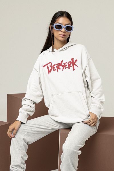 SEVBANO Anime Series Berserk Written Unisex Oversize Hoodie