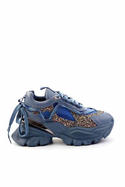 Bambi Pantofi de damă din piele naturală albastru denim - K 01480004703