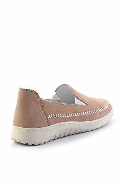 Bambi Bej Nubuk Hakiki Deri Kadın Babet K01331055701