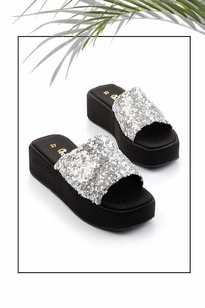 Bambi Lame Sequin Women's Slippers K04778300753