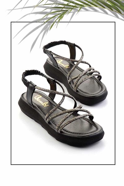 Bambi Women's Black Sandals K05311419509