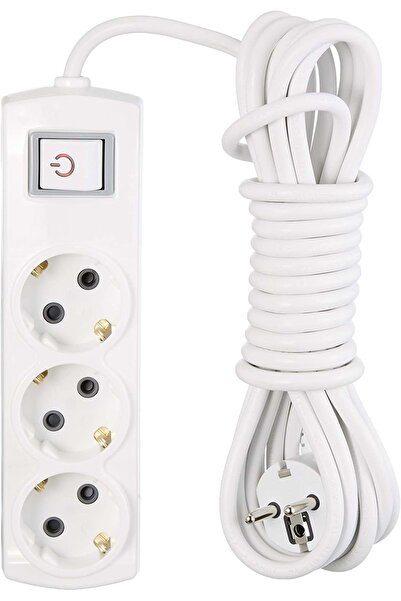 ECO 3 Lü Topraklı Kablolu Grup 5 Metre (ANAHTARLI) 325038