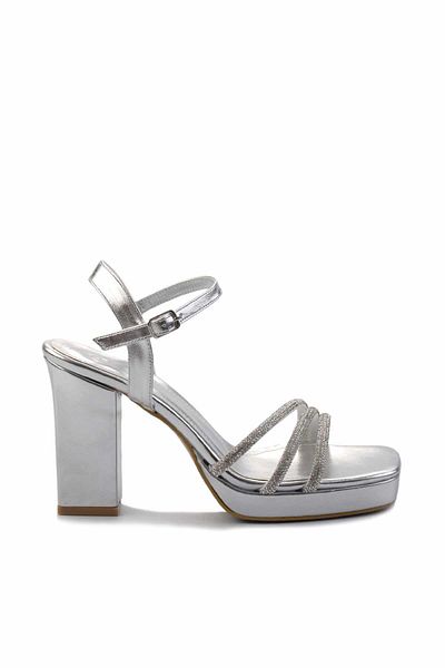 Bambi Metallic Lame Women's Classic Heeled Shoes05215164809