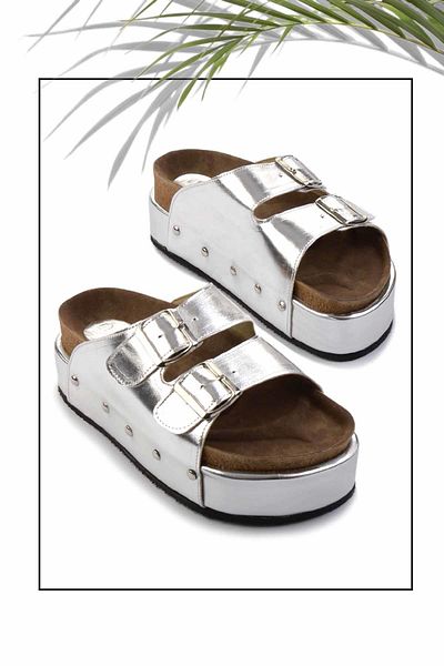 Bambi Lame Women's Slippers - K04192170009 Model