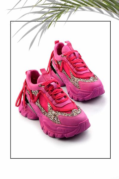 Bambi Fuchsia Leather Women's Sneaker K01480004703