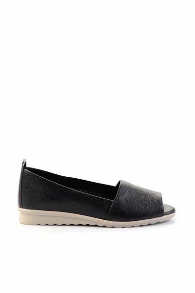 Bambi Schwarze Damen-Espadrille aus echtem Leder – K 01582664003