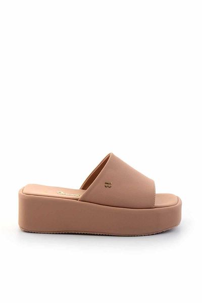 Bambi Γυναικείες παντόφλες Nude Fabric K 04778300504