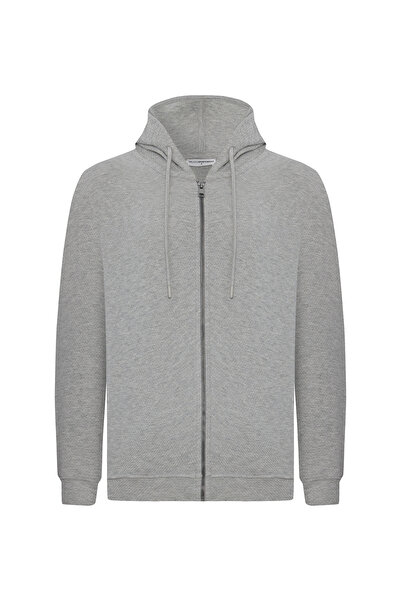 Mudo HOODED ZIPPERED SWEATSHIRT