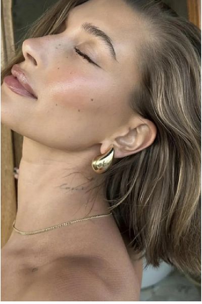 eleganzo أنثى، فولاذ، ذهبي، قطرة، نموذج، أقراط