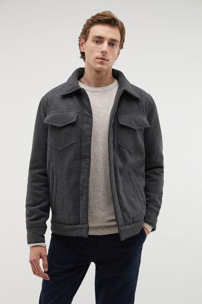 Mudo Wool Blended Trucker Jacket
