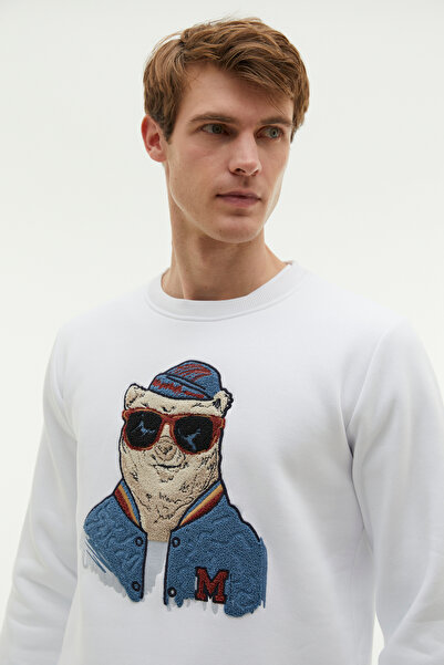 Mudo Embroidered Cycling Neck Sweatshirt
