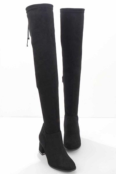 Bambi Μαύρα Suede Γυναικείες Μπότες K03215920002