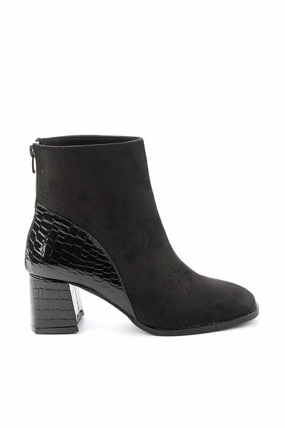 Bambi Γυναικείες μπότες και μποτάκια Black Black Crocodile K02233000802