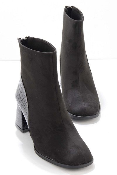 Bambi Γυναικείες μπότες και μποτάκια Black Black Crocodile K02233000802