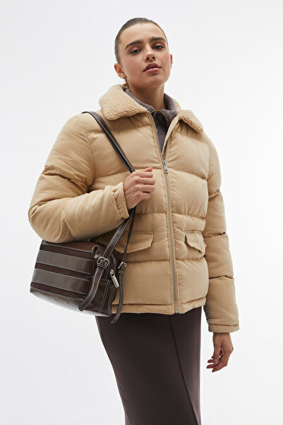 Mudo Fur Collar Quilted Coat