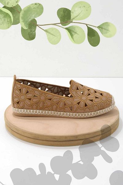 Bambi Espadrilles für Damen – Kamelwildleder – K 01117092302
