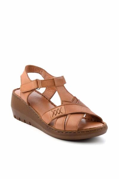 Bambi Dámské sandály z hnědé kůže K05275111103