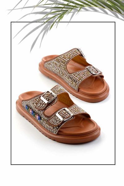 Bambi Tan Stone Women's Slippers K 04545005087