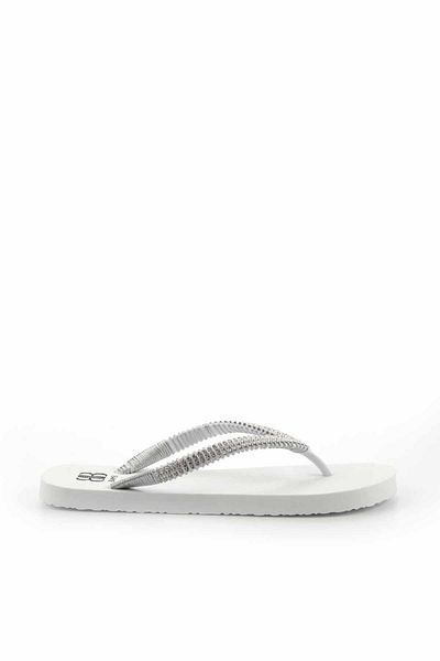Bambi White Lame Ip Women's Slippers K04376000259