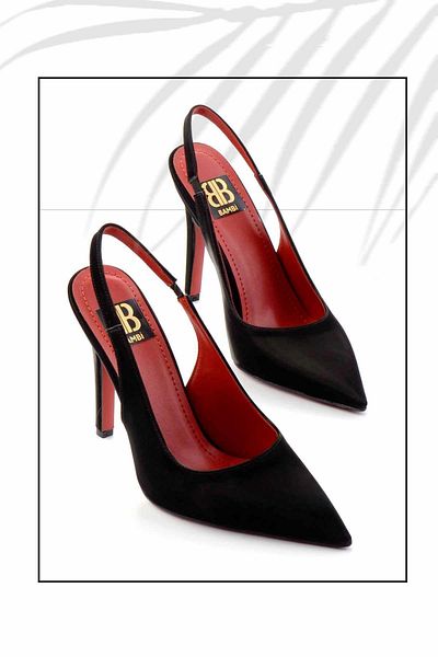 Bambi Glänzende schwarze Lackleder Damen Klassische Schuhe mit Absatz K 01455018238