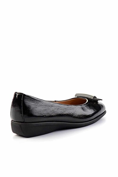 Bambi Μαύρο τσαλακωμένο λουστρίνι Γνήσιο δέρμα Γυναικεία Casual Παπούτσια K 01456222208