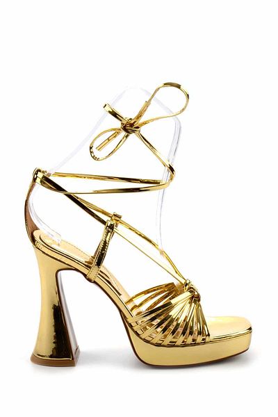 Bambi Gold Mirror Women's Classic Heeled Shoes K01209206039