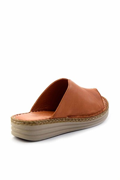Bambi Taba Leather Kadın Terlik K04281204003