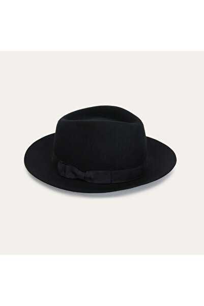 Mudo قبعة فيدورا من الصوف مع شريط