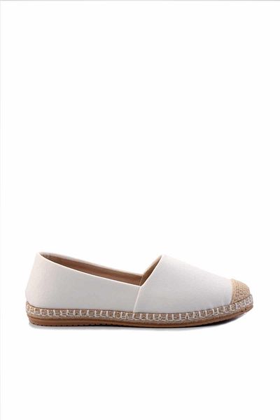Bambi Weiße Leinen Damen Espadrilles K 01125010018