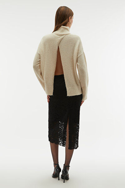 Mudo Lace Embroidered Midi Skirt