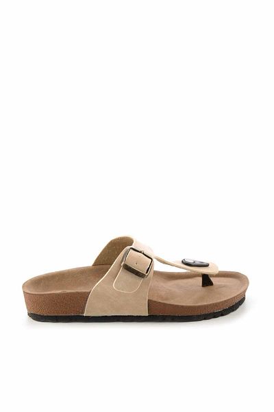 Bambi Beige Nubuck Women's Slippers K04642182301