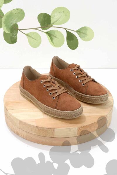 Bambi Taba Süet Kadın Espadril K01309230102