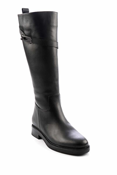 Bambi Black Genuine Leather Women's Boots K03531260003