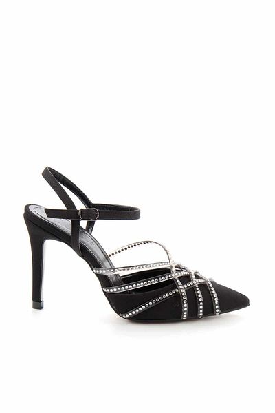 Bambi Matte Black Satin Women's Evening Dress Shoes01209102038