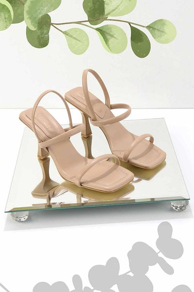 Bambi Nackte klassische Damenschuhe mit Absatz K 05687091009