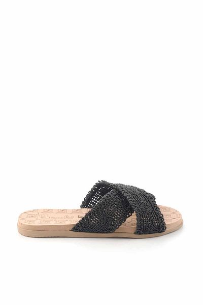 Bambi Black Knitted Women's Slippers K04831026516