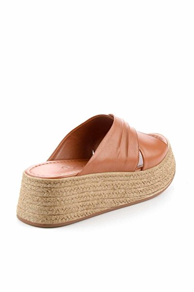 Bambi Taba Leather Kadın Terlik K04290023003
