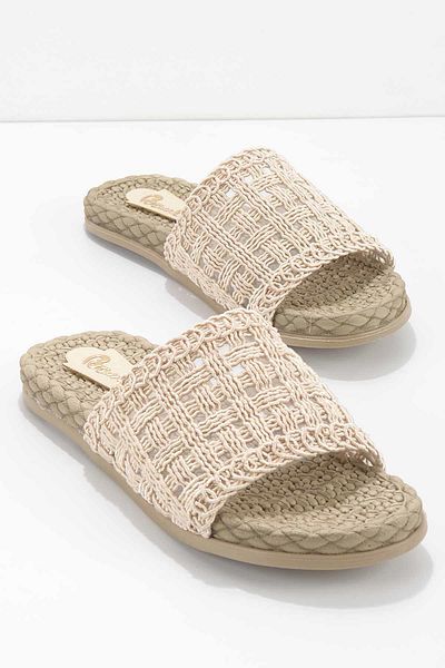 Bambi Beige gestrickte Damen-Hausschuhe K04682110416