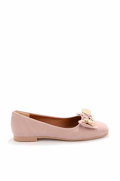 Bambi Fliederfarbene Nubuk-Damen-Loafer-Schuhe K 01641121401