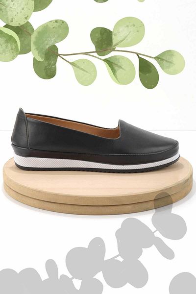 Bambi Schwarze Damen-Espadrille aus echtem Leder K 01582301303