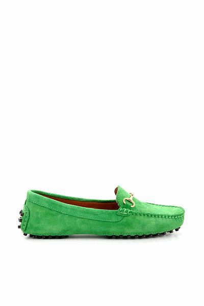 Bambi Damen-Loafer-Schuhe aus echtem Wildleder in Grün K 01274225002