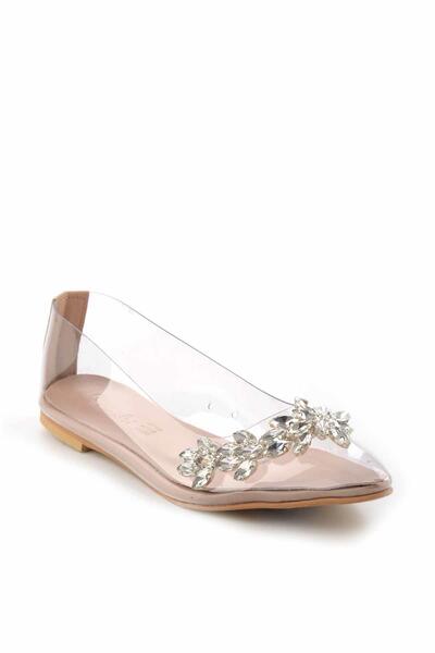 Bambi PVC dámské baleríny v barvě pleti K01503520323