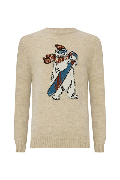 Mudo DESENLİ JAKARLI BİSİKLET YAKA KAZAK