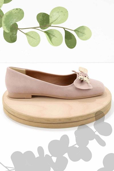 Bambi Fliederfarbene Nubuk-Damen-Loafer-Schuhe K 01641121401