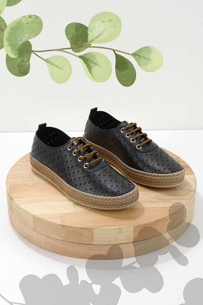 Bambi Schwarze Espadrilles für Damen K01309230709