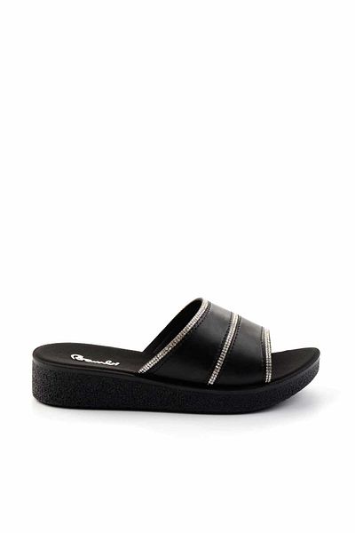 Bambi Women's Black Slippers - K04496720609