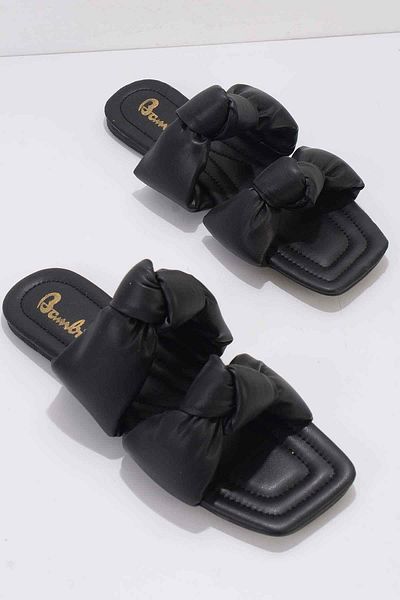 Bambi Women's Black Slippers K04894476609